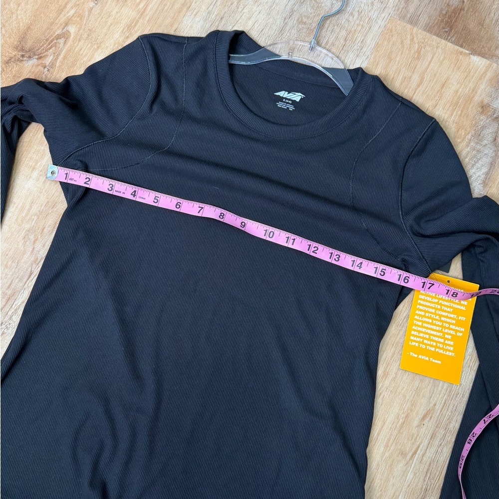 Avia Black Long-Sleeve Performance Top NWT - Picture 5 of 6
